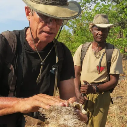 Leon Varley with one of his Ndebele trackers