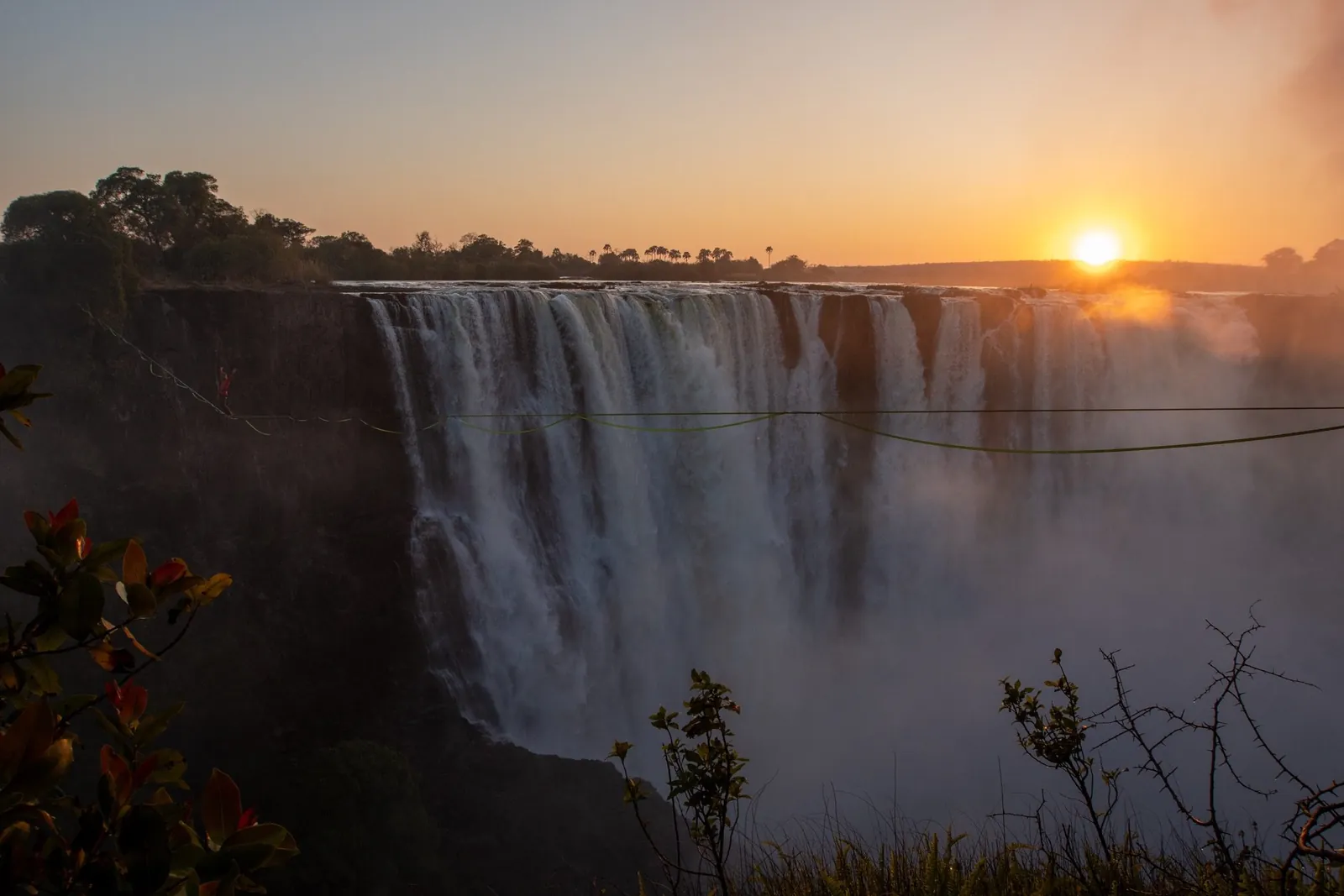 Sunrise over Victoria Falls, photographed by Tom Varley
